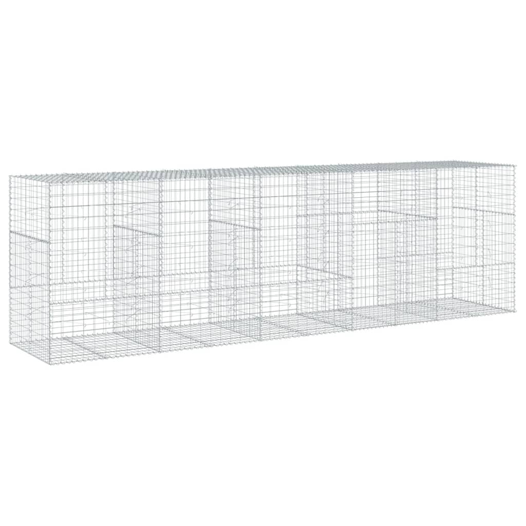 8721102850912_g_en_hd_3 vidaXL Gabion Basket with Cover 500x100x150 cm Galvanised Iron - Image 5