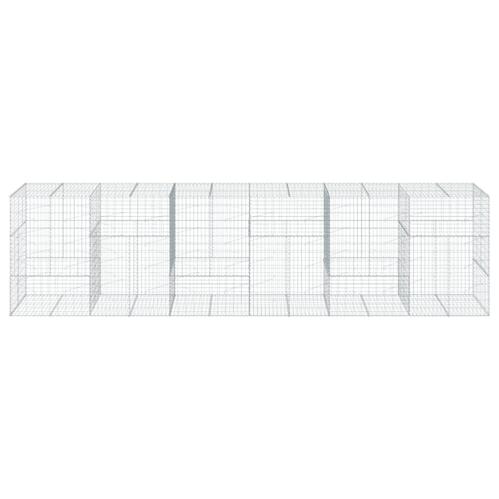 8721102850929_g_en_hd_1 vidaXL Gabion Basket with Cover 600x100x150 cm Galvanised Iron - Image 3