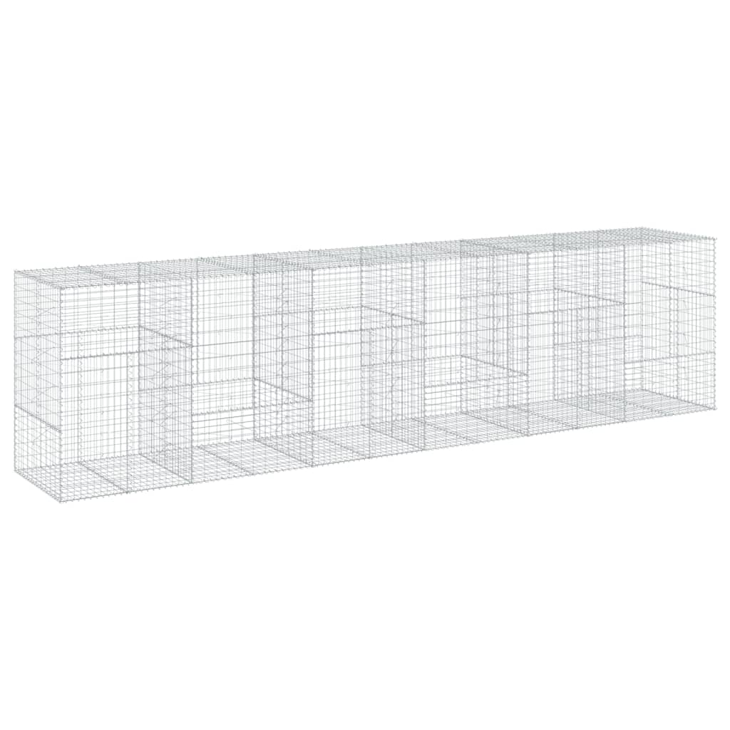 8721102850929_g_en_hd_3 vidaXL Gabion Basket with Cover 600x100x150 cm Galvanised Iron - Image 5