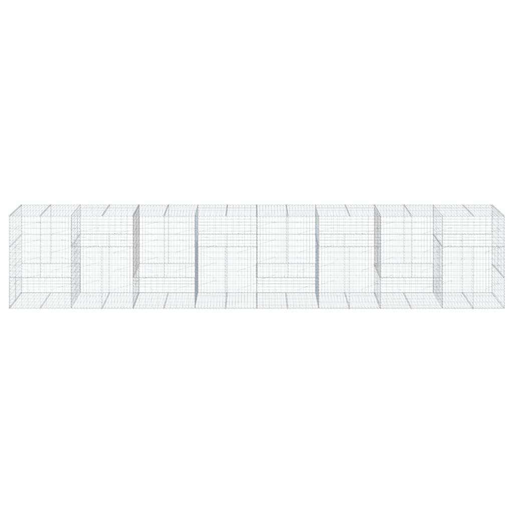 8721102850943_g_en_hd_1 vidaXL Gabion Basket with Cover 800x100x150 cm Galvanised Iron - Image 3