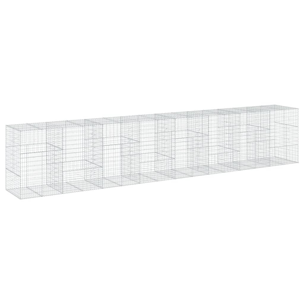 8721102850943_g_en_hd_3 vidaXL Gabion Basket with Cover 800x100x150 cm Galvanised Iron - Image 5