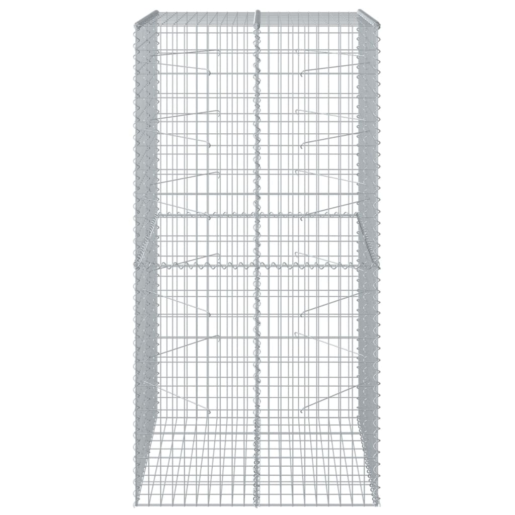 8721102850998_g_en_hd_1 vidaXL Gabion Basket with Cover 100x100x200 cm Galvanised Iron - Image 3