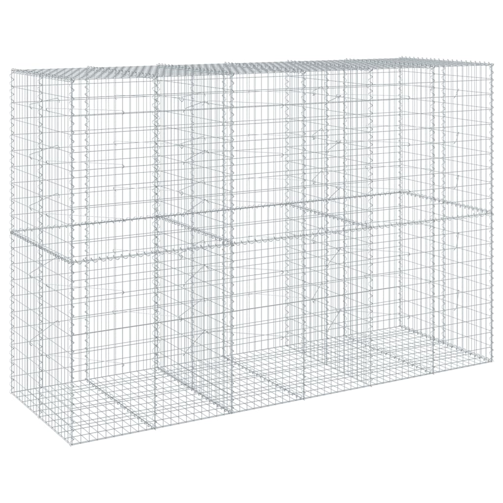8721102851032_a_en_hd_1 vidaXL Gabion Basket with Cover 300x100x200 cm Galvanised Iron - Image 2