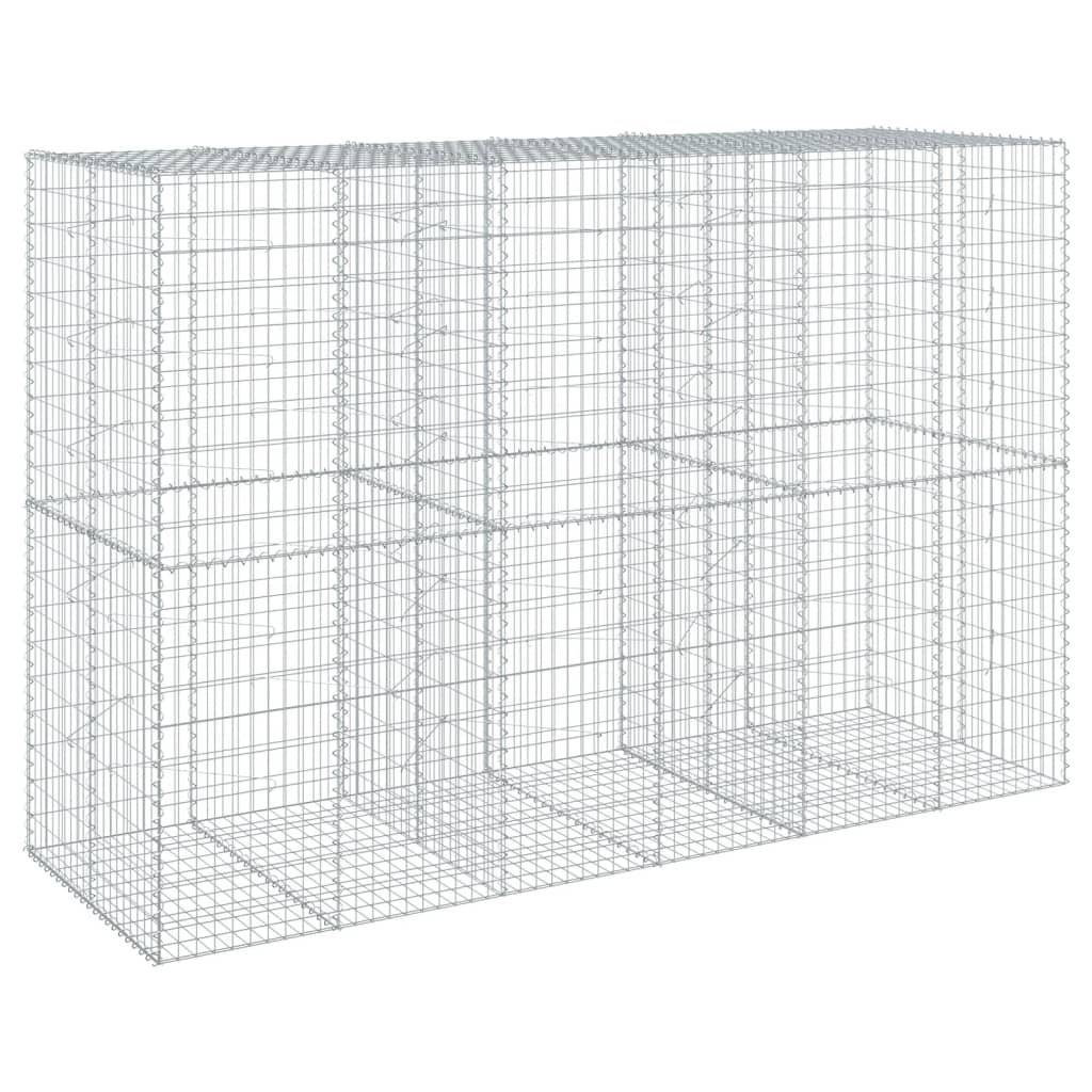 8721102851032_g_en_hd_3 vidaXL Gabion Basket with Cover 300x100x200 cm Galvanised Iron - Image 5