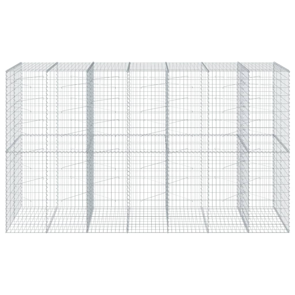 8721102851049_g_en_hd_1 vidaXL Gabion Basket with Cover 350x100x200 cm Galvanised Iron - Image 3