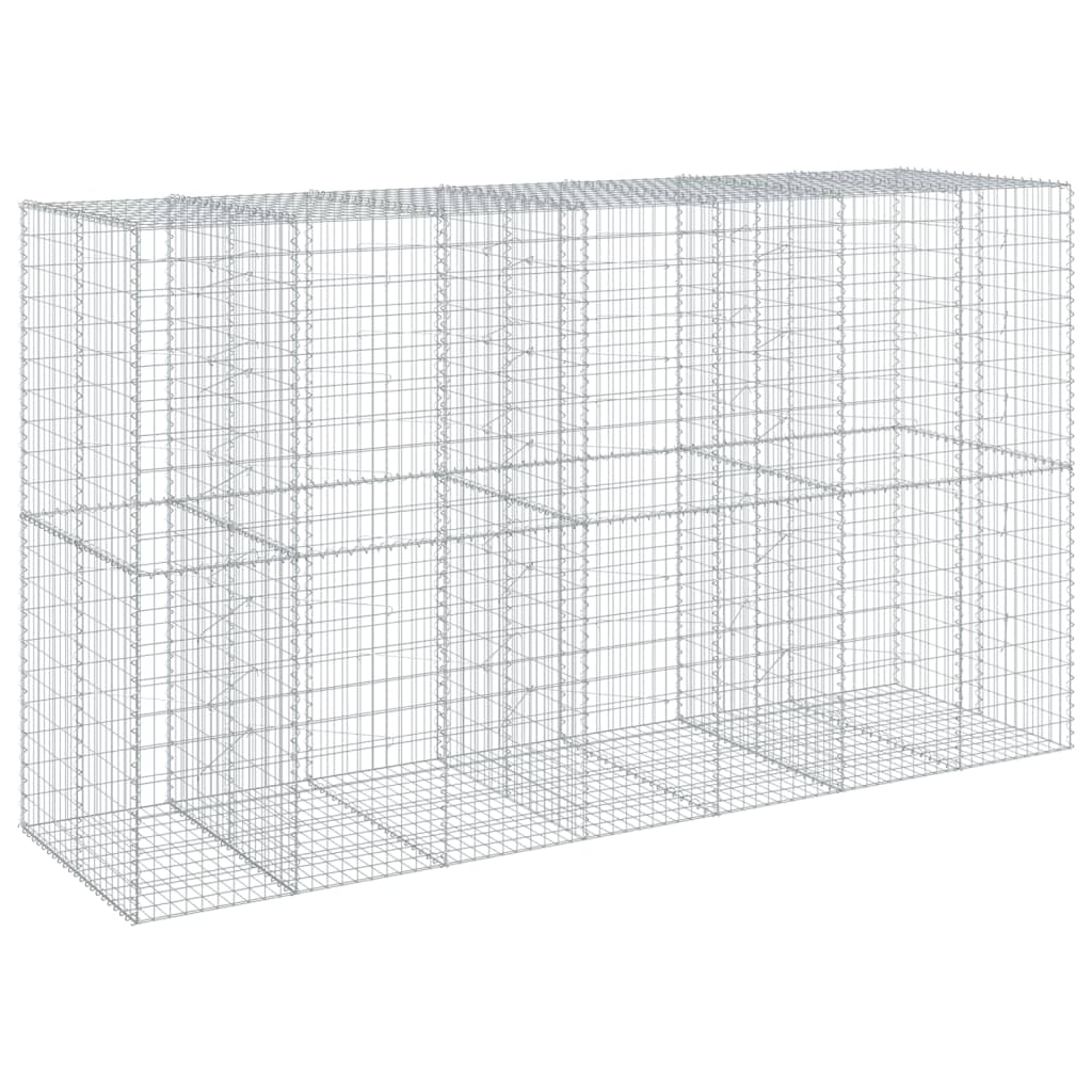 8721102851049_g_en_hd_3 vidaXL Gabion Basket with Cover 350x100x200 cm Galvanised Iron - Image 5