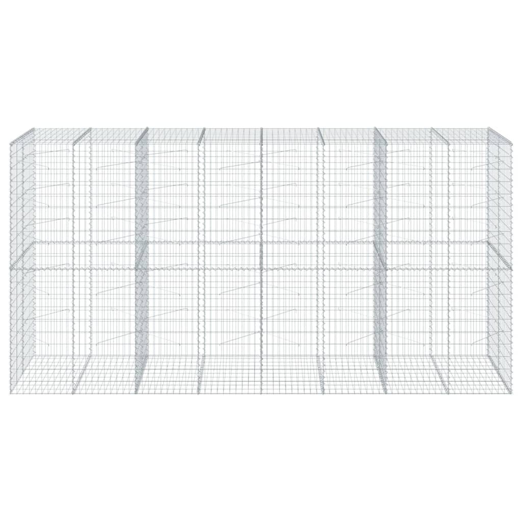 8721102851056_g_en_hd_1 vidaXL Gabion Basket with Cover 400x100x200 cm Galvanised Iron - Image 3
