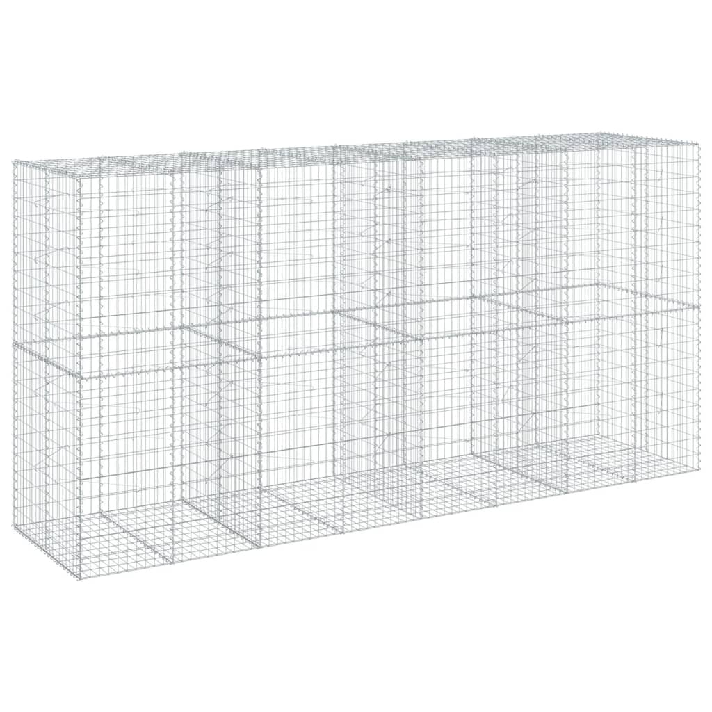8721102851056_g_en_hd_3 vidaXL Gabion Basket with Cover 400x100x200 cm Galvanised Iron - Image 5