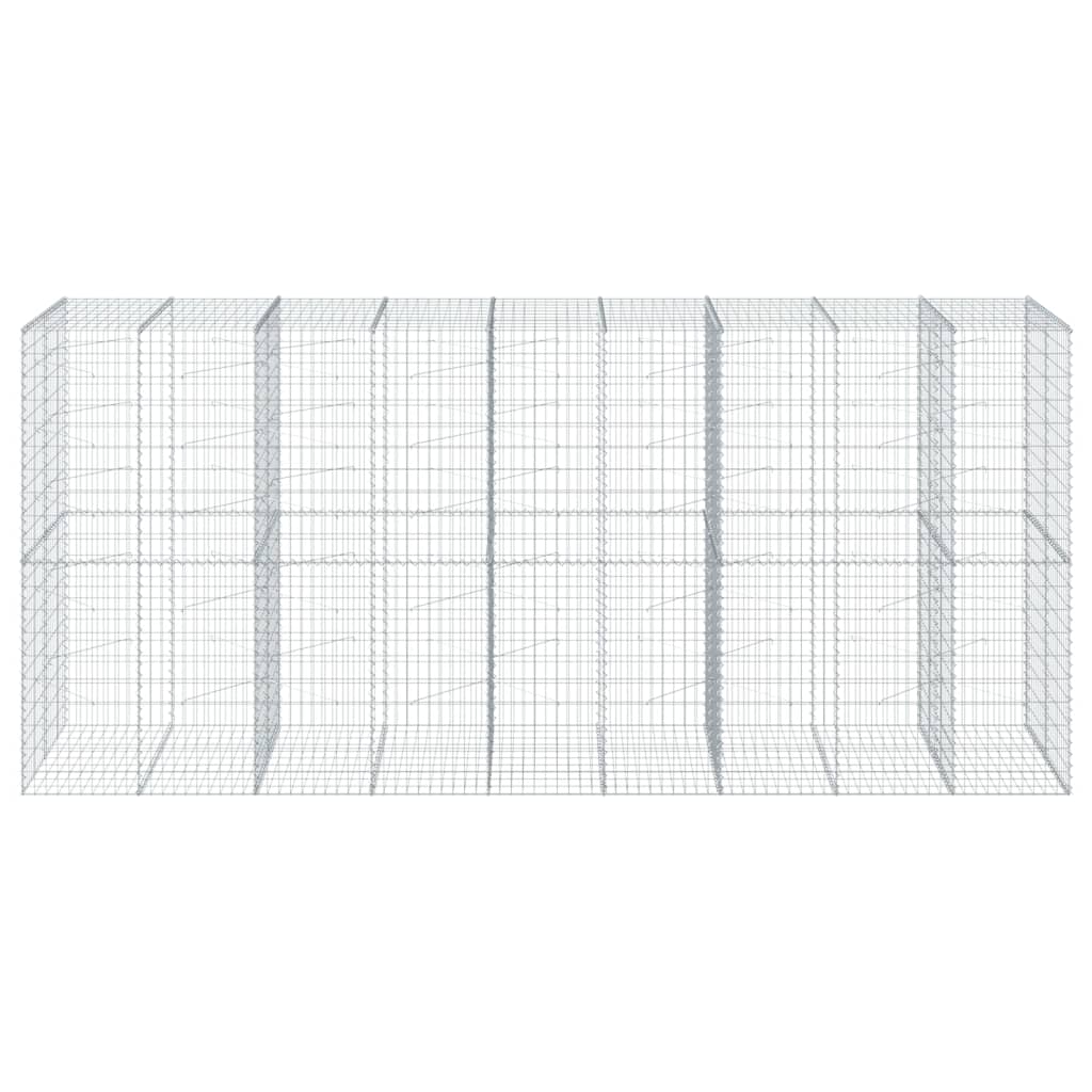 8721102851063_g_en_hd_1 vidaXL Gabion Basket with Cover 450x100x200 cm Galvanised Iron - Image 3
