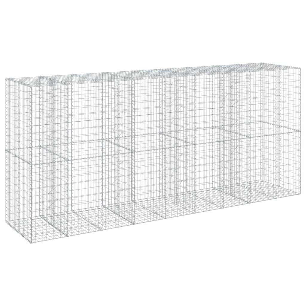 8721102851063_g_en_hd_3 vidaXL Gabion Basket with Cover 450x100x200 cm Galvanised Iron - Image 5