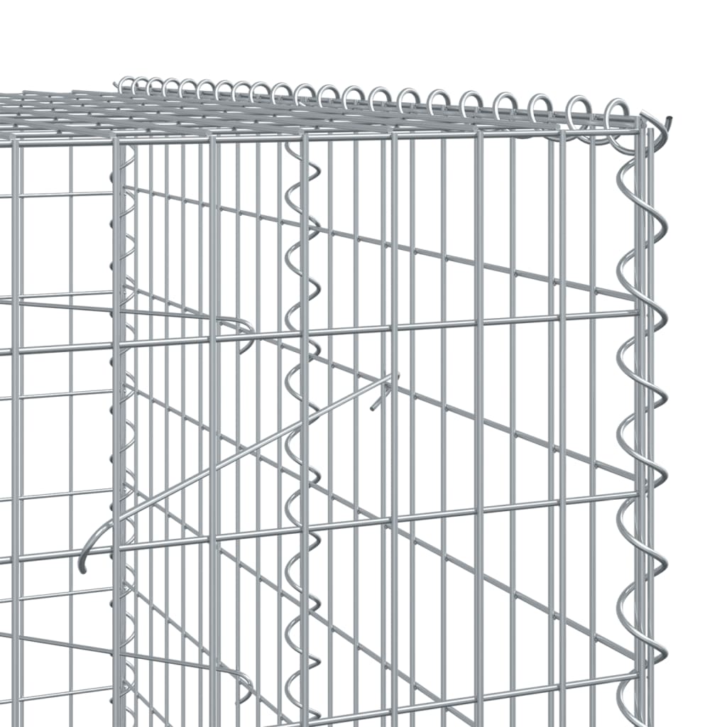 8721102851063_g_en_hd_4 vidaXL Gabion Basket with Cover 450x100x200 cm Galvanised Iron - Image 6