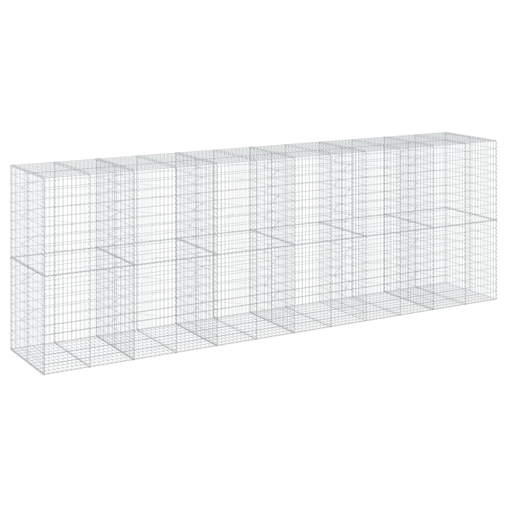 8721102851094_g_en_hd_3 vidaXL Gabion Basket with Cover 600x100x200 cm Galvanised Iron - Image 5