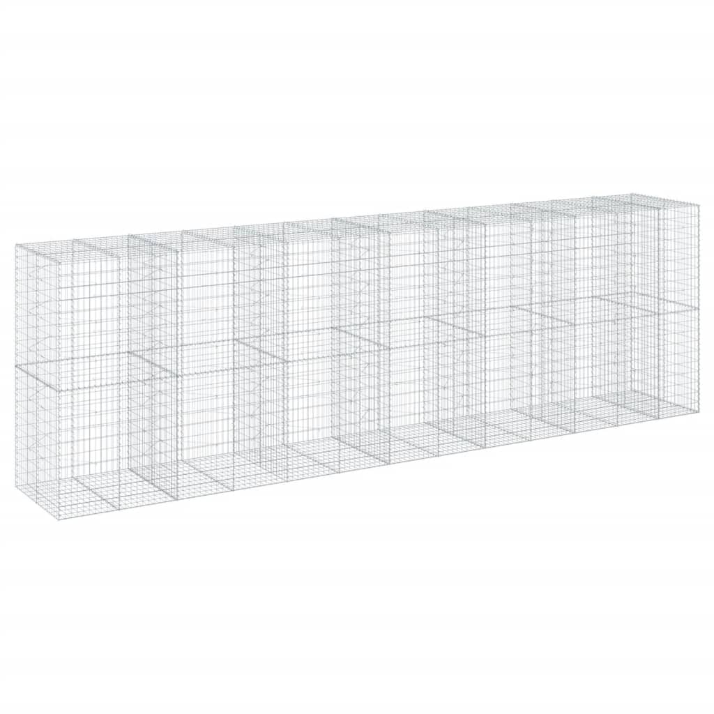 8721102851100_a_en_hd_1 vidaXL Gabion Basket with Cover 650x100x200 cm Galvanised Iron - Image 2