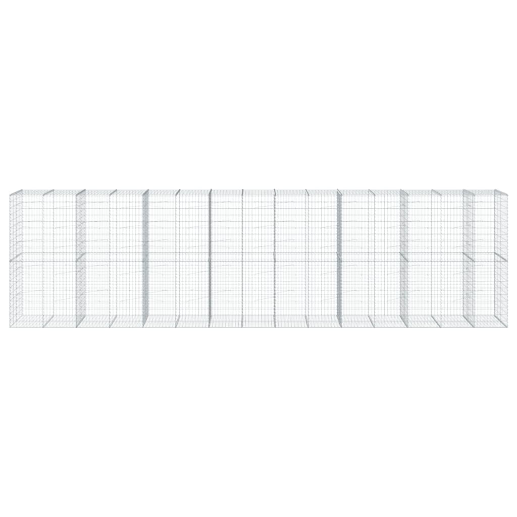 8721102851124_g_en_hd_1 vidaXL Gabion Basket with Cover 750x100x200 cm Galvanised Iron - Image 3