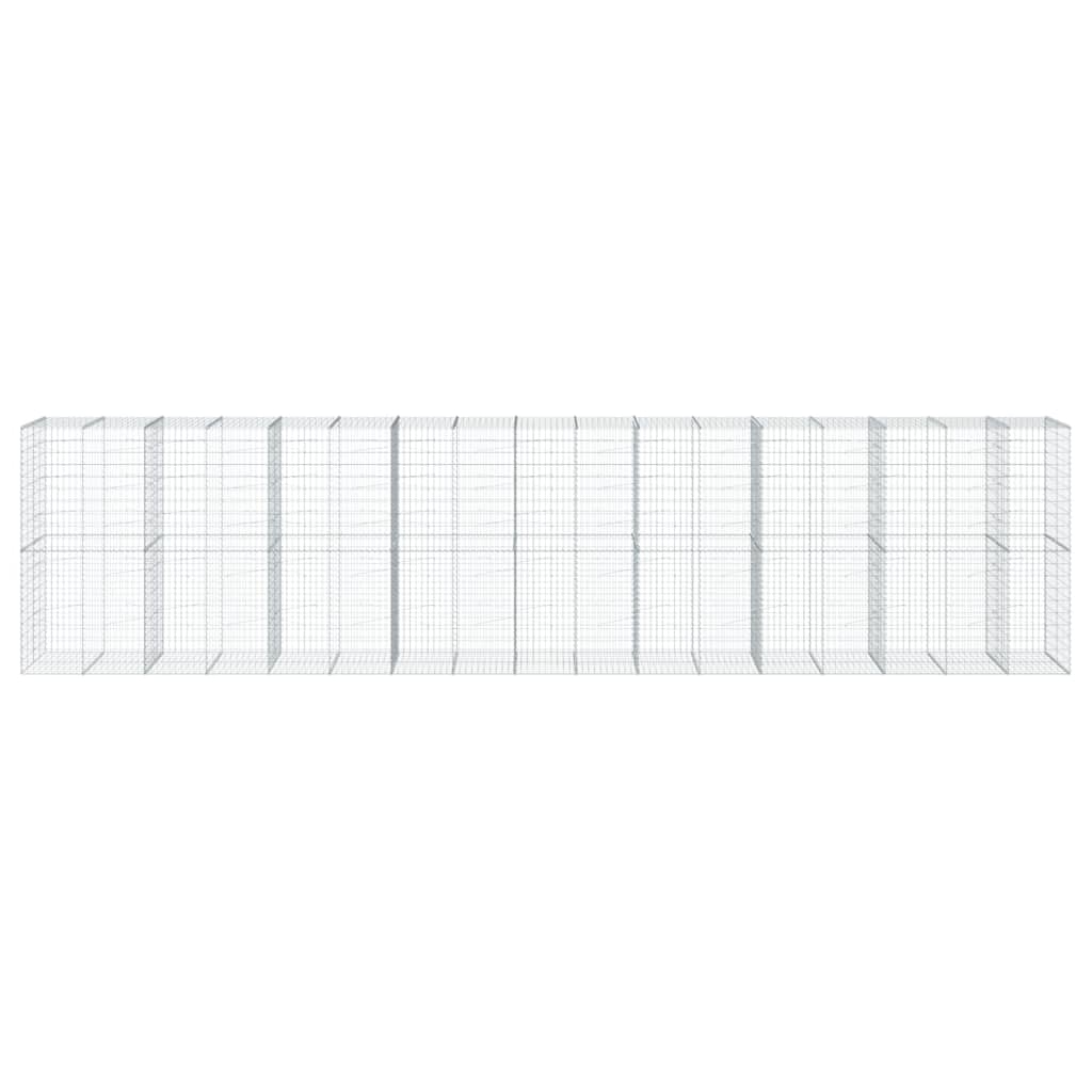 8721102851148_g_en_hd_1 vidaXL Gabion Basket with Cover 850x100x200 cm Galvanised Iron - Image 3