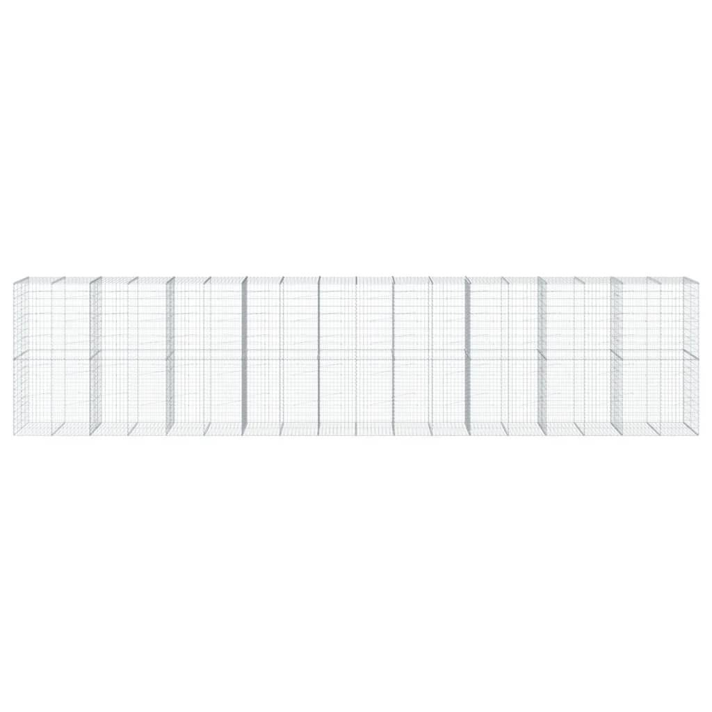 8721102851155_g_en_hd_1 vidaXL Gabion Basket with Cover 900x100x200 cm Galvanised Iron - Image 3