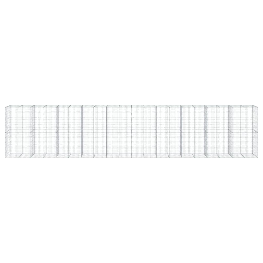 8721102851179_g_en_hd_1 vidaXL Gabion Basket with Cover 1000x100x200 cm Galvanised Iron - Image 3