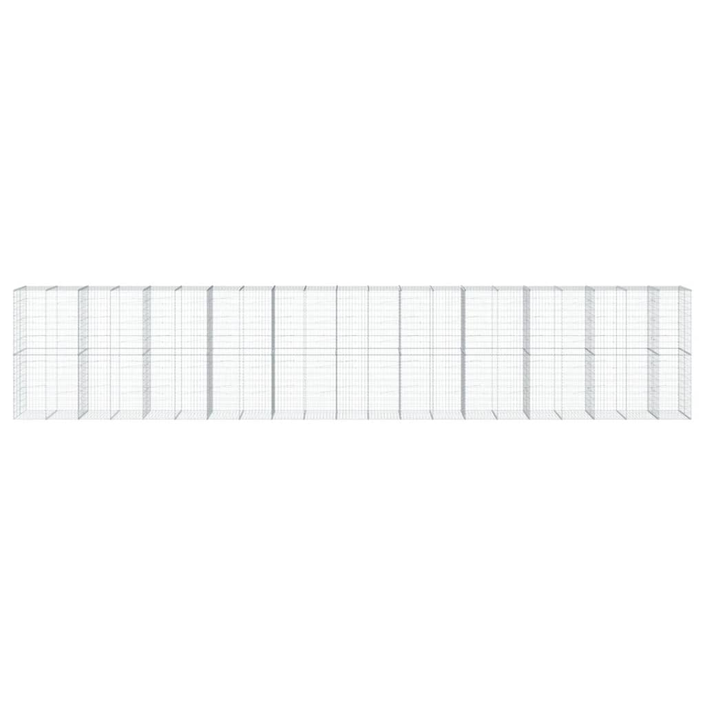 8721102851186_g_en_hd_1 vidaXL Gabion Basket with Cover 1050x100x200 cm Galvanised Iron - Image 3