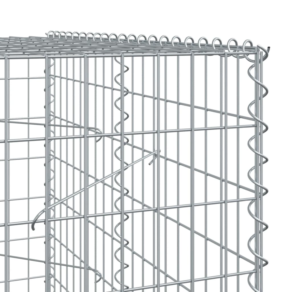 8721102851186_g_en_hd_4 vidaXL Gabion Basket with Cover 1050x100x200 cm Galvanised Iron - Image 6