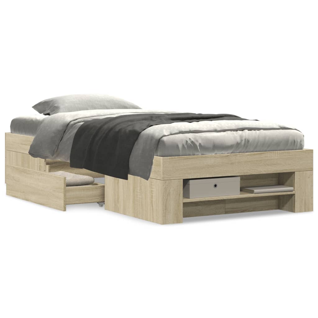 8721102855269_g_en_hd_2 vidaXL Bed Frame without Mattress Sonoma Oak 90x190 cm Engineered Wood - Image 4