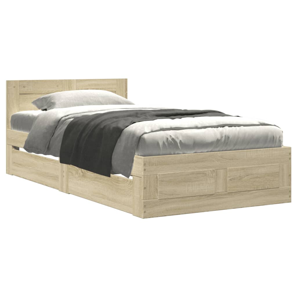 8721102856174_a_en_hd_1 vidaXL Bed Frame with Headboard without Mattress Sonoma Oak 90x190 cm - Image 2