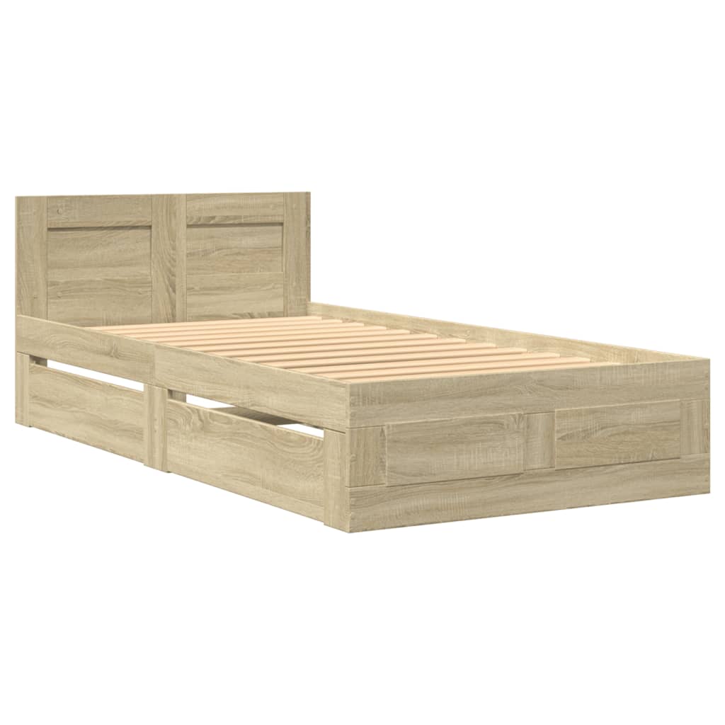 8721102856174_g_en_hd_1 vidaXL Bed Frame with Headboard without Mattress Sonoma Oak 90x190 cm - Image 3