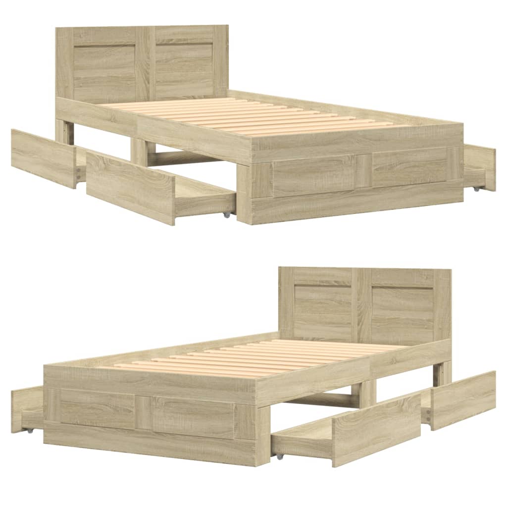 8721102856174_g_en_hd_6 vidaXL Bed Frame with Headboard without Mattress Sonoma Oak 90x190 cm - Image 8