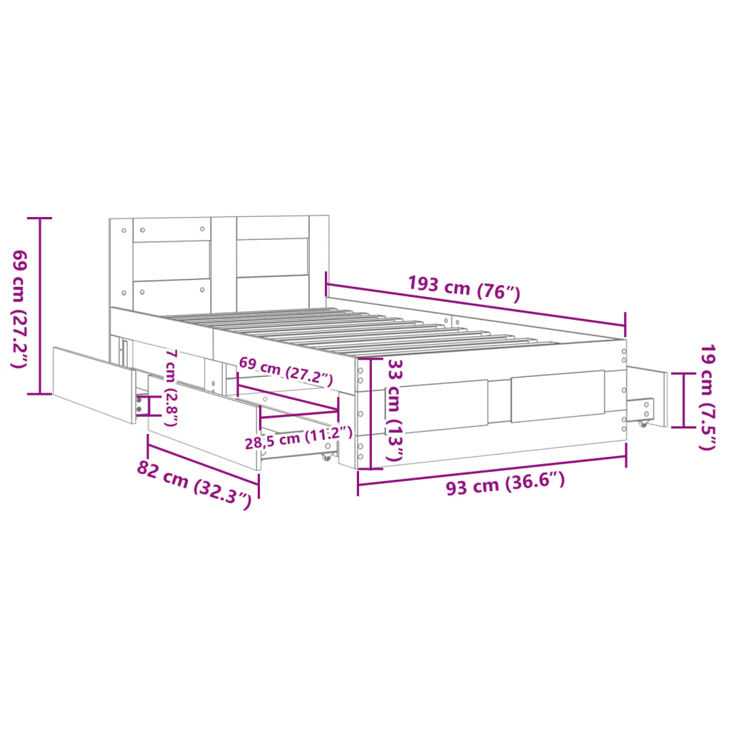 8721102856174_g_en_hd_9 vidaXL Bed Frame with Headboard without Mattress Sonoma Oak 90x190 cm - Image 11