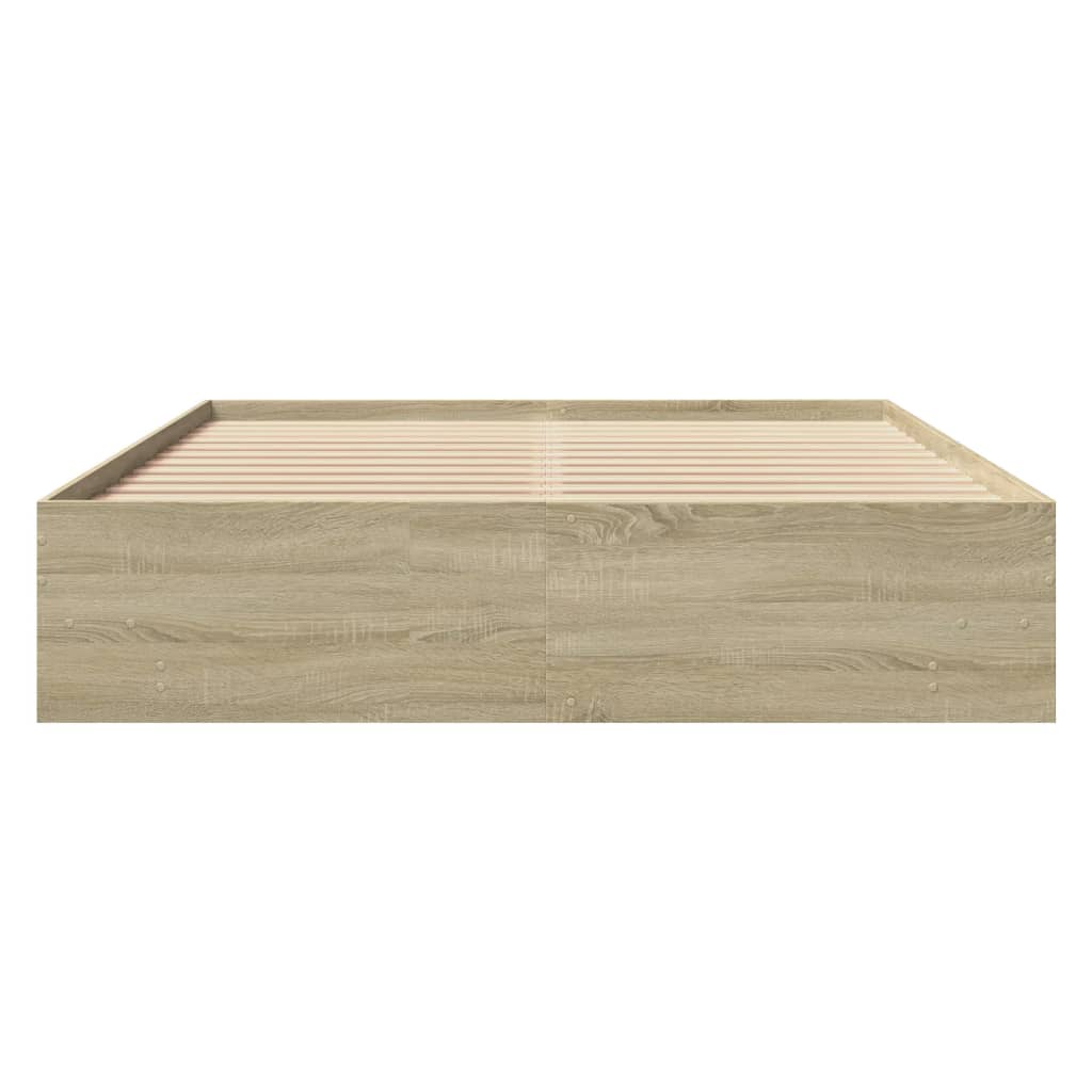 8721102856525_g_en_hd_3 vidaXL Bed Frame without Mattress Sonoma Oak 150x200 cm Engineered Wood - Image 5