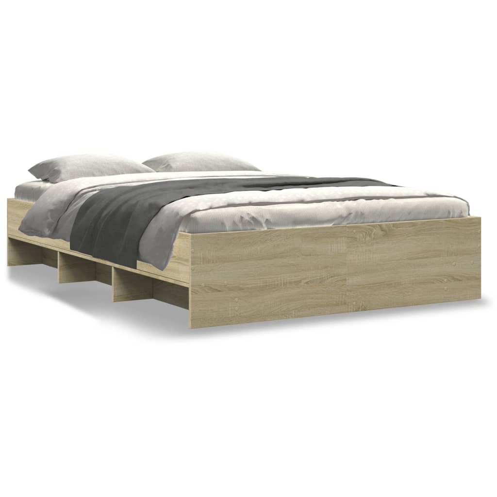 8721102856945_a_en_hd_1 vidaXL Bed Frame without Mattress Sonoma Oak 135x190 cm Engineered Wood - Image 2