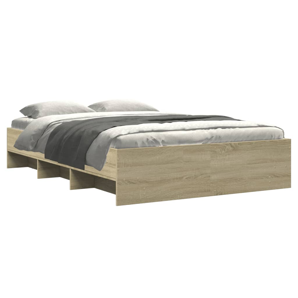 8721102856945_g_en_hd_1 vidaXL Bed Frame without Mattress Sonoma Oak 135x190 cm Engineered Wood - Image 3