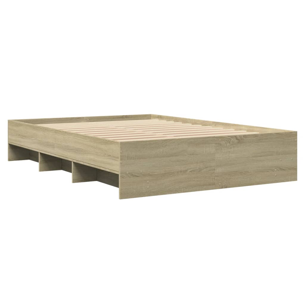 8721102856945_g_en_hd_2 vidaXL Bed Frame without Mattress Sonoma Oak 135x190 cm Engineered Wood - Image 4