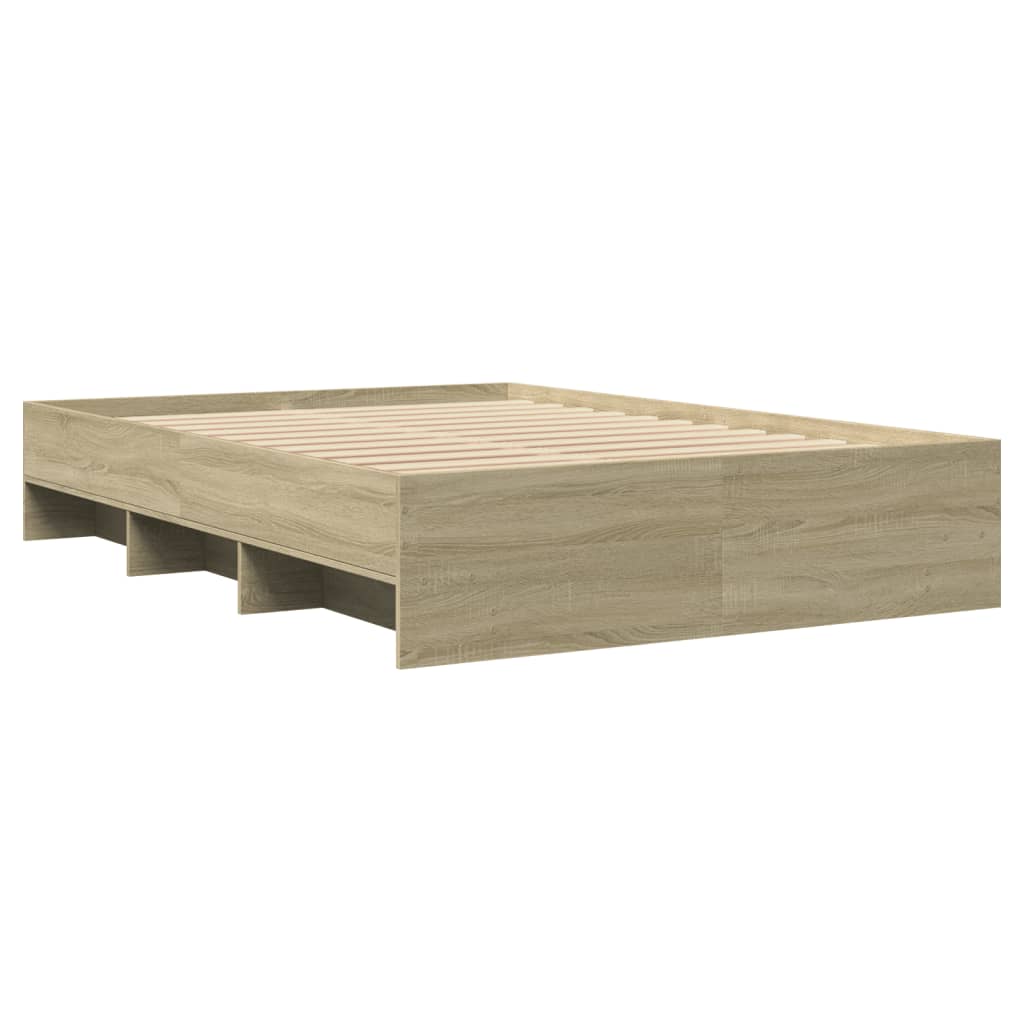 8721102856945_g_en_hd_5 vidaXL Bed Frame without Mattress Sonoma Oak 135x190 cm Engineered Wood - Image 7