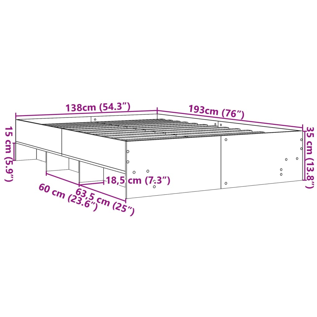 8721102856945_g_en_hd_8 vidaXL Bed Frame without Mattress Sonoma Oak 135x190 cm Engineered Wood - Image 10