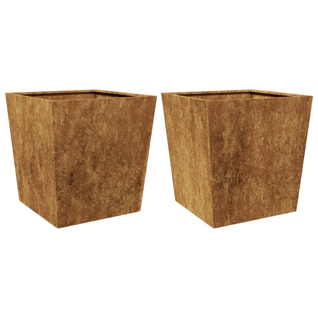 8721102915093_a_en_hd_1 vidaXL Garden Planters 2 pcs 50x50x50 cm Weathering Steel - Image 2