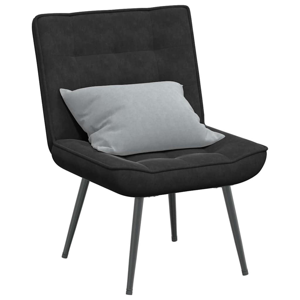 8721102928185_m_en_hd_1 vidaXL Relaxing Chair Black 64x74x84 cm Velvet - Image 1