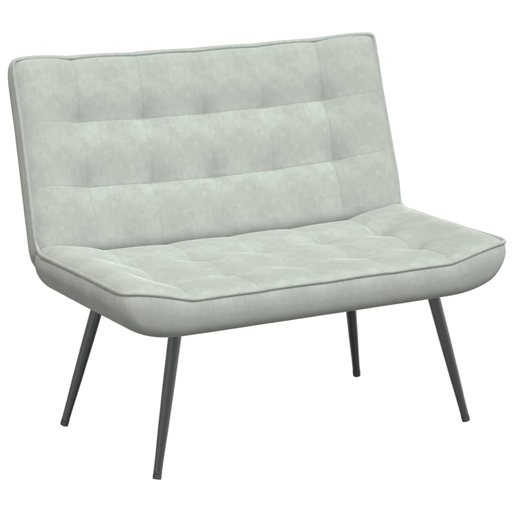 8721102928338_a_en_hd_1 vidaXL Bench Light Grey 110x74x84 cm Velvet - Image 2