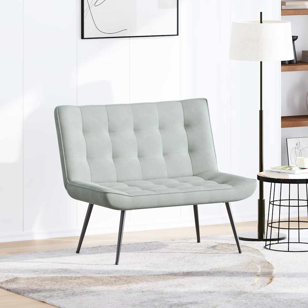8721102928338_g_en_hd_1 vidaXL Bench Light Grey 110x74x84 cm Velvet - Image 3