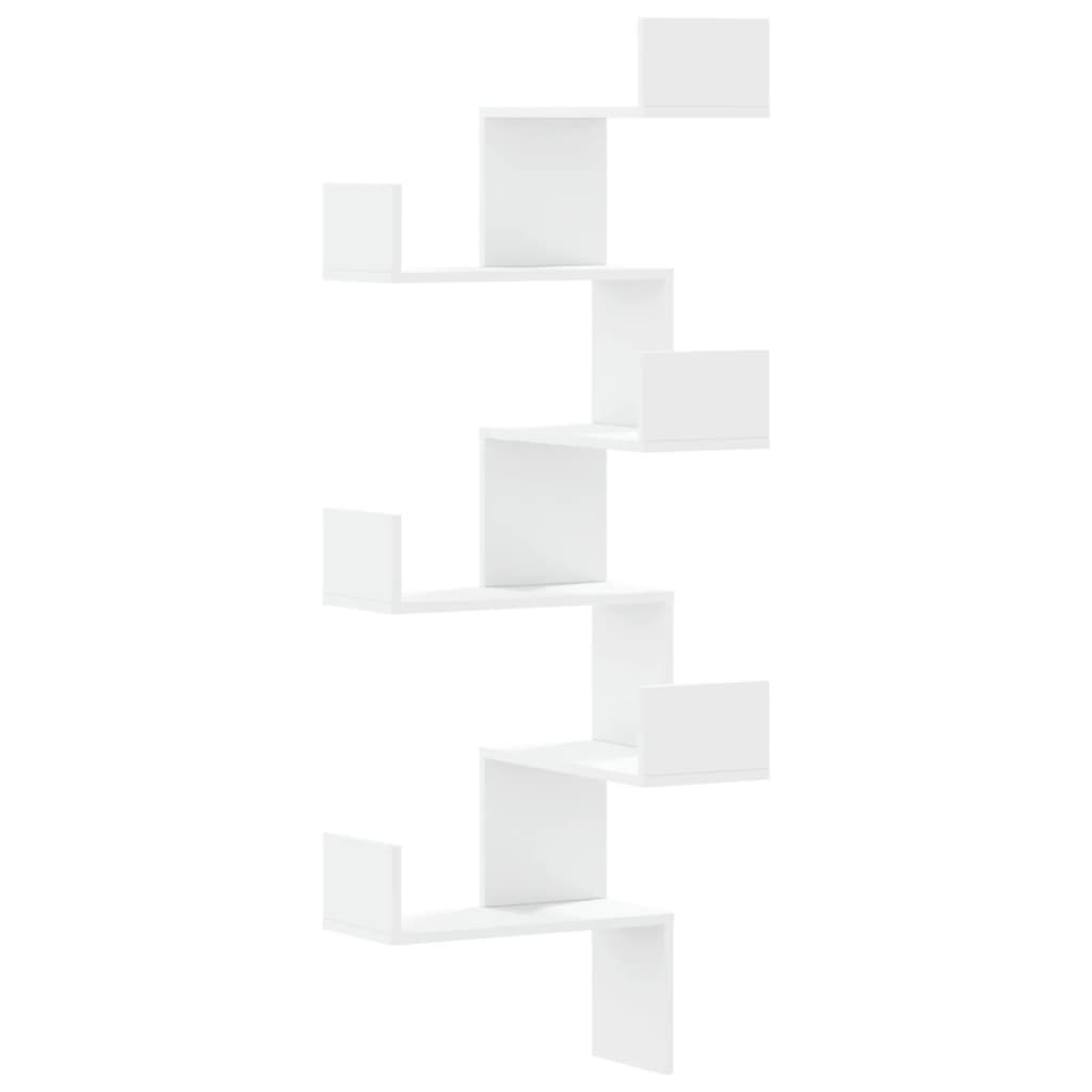 8721102948930_a_en_hd_1 vidaXL Wall Corner Shelf White 45x45x147 cm Engineered Wood - Image 2