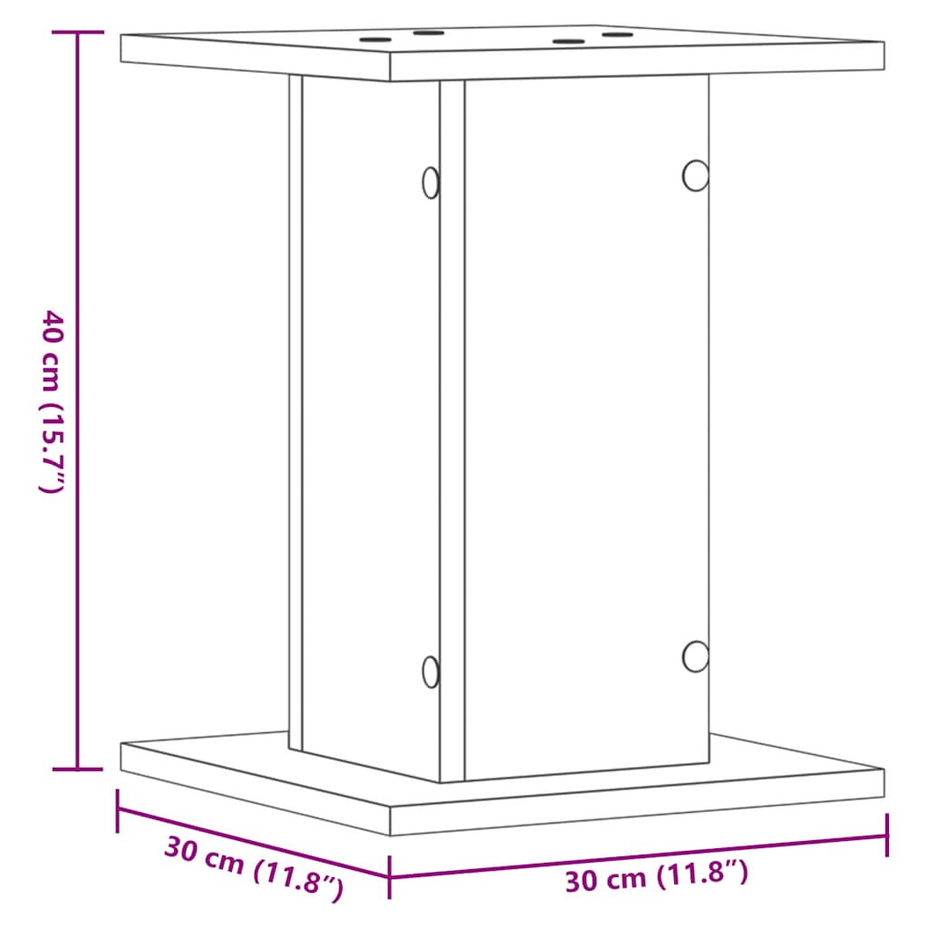 8721102949029_g_en_hd_6 vidaXL Speaker Stands 2 pcs White 30x30x40 cm Engineered Wood - Image 8