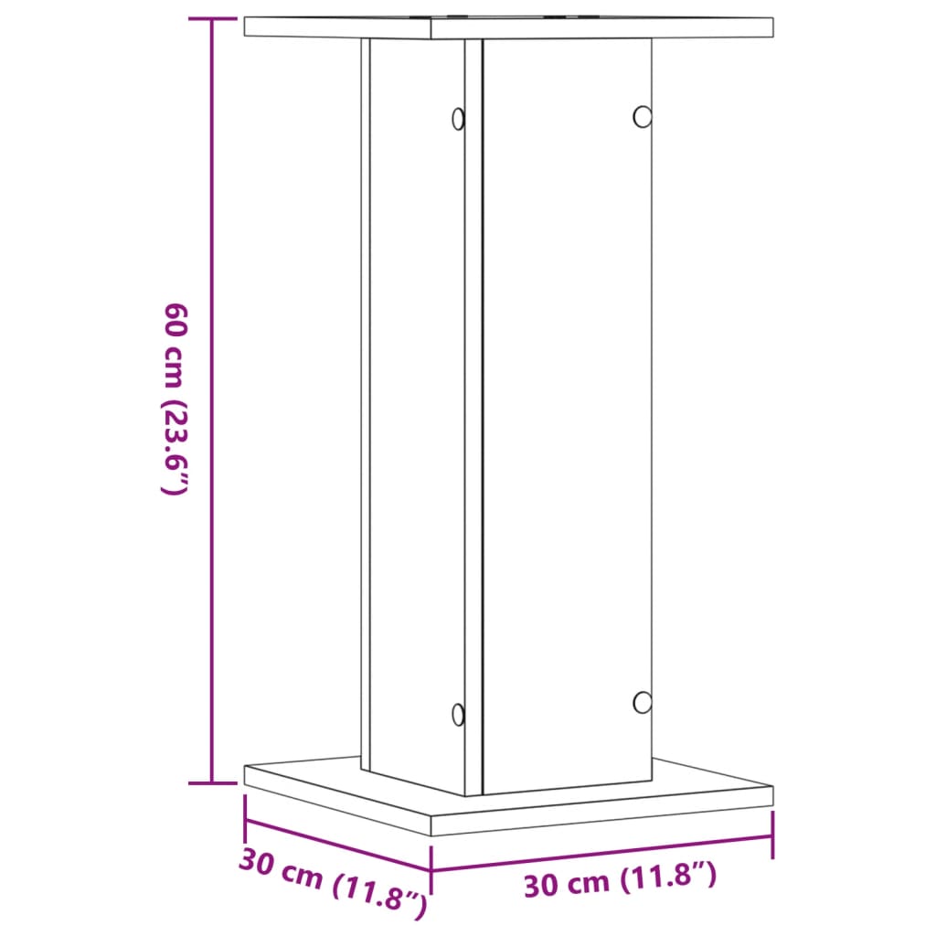 8721102949111_g_en_hd_7 vidaXL Speaker Stands 2 pcs White 30x30x60 cm Engineered Wood - Image 10