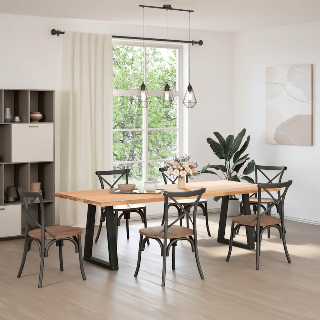 8721102957253_g_en_hd_1 vidaXL Dining Table Legs V-Shape 2 pcs Black 50x(72-73.3) cm Steel - Image 2