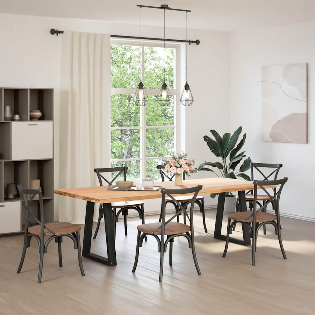 8721102957291_g_en_hd_1 vidaXL Dining Table Legs V-Shape 2 pcs Black 60x(72-73.3) cm Steel - Image 2