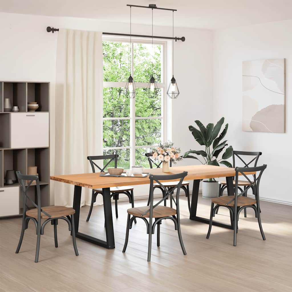 8721102957338_g_en_hd_1 vidaXL Dining Table Legs V-Shape 2 pcs Black 70x(72-73.3) cm Steel - Image 2