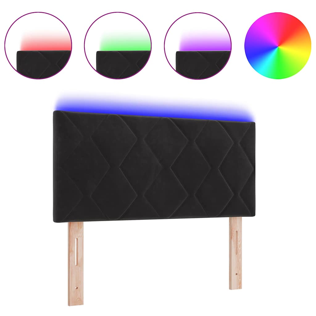 8721158202567_wbg-wa_en_hd_1 vidaXL LED Headboard with LED Strip Lights Argyle Black 100 cm Velvet - Image 3