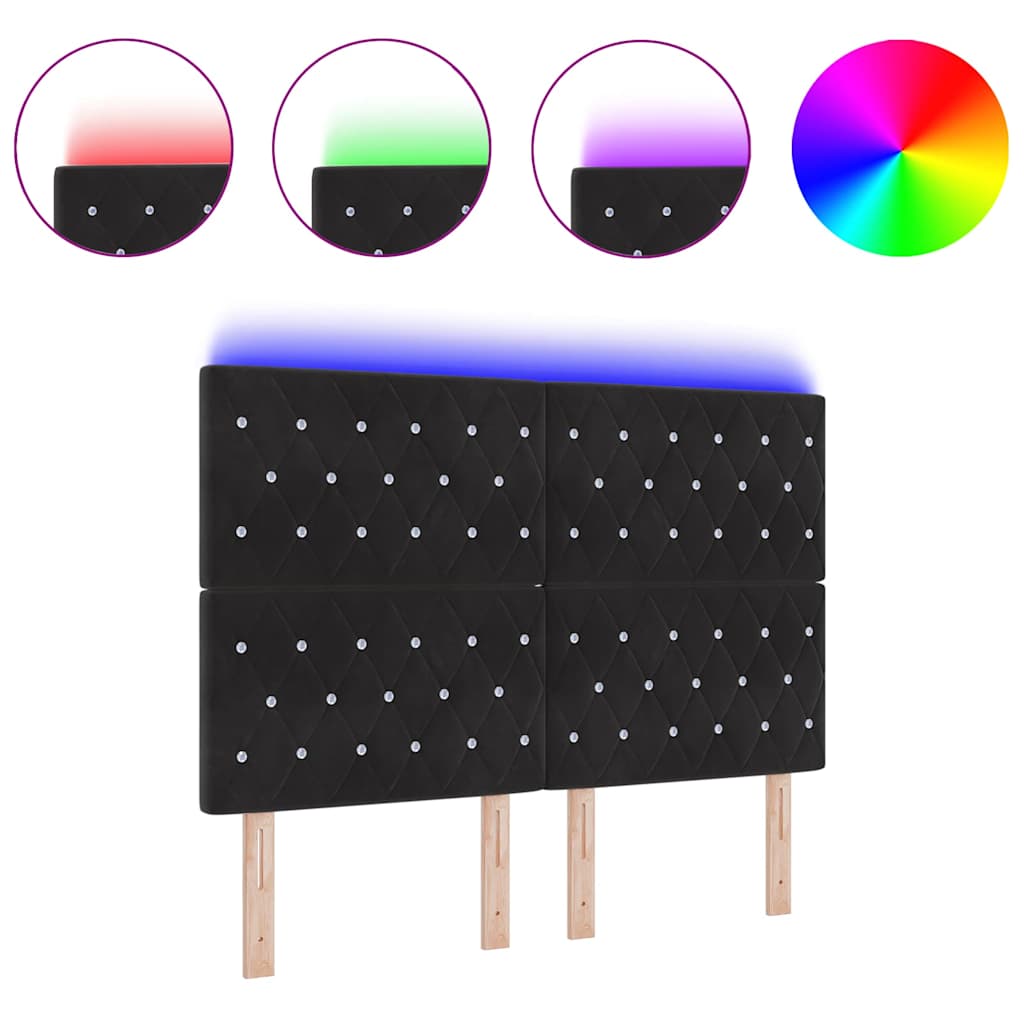 8721158204158_wbg-wa_en_hd_1 vidaXL LED Headboard with LED Strip Lights Argyle Black 80 cm Velvet - Image 3