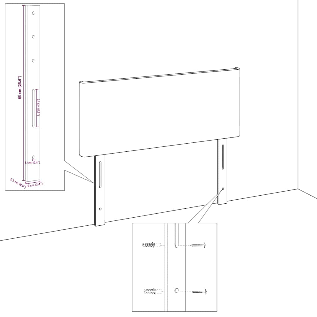 8721158204325_wbg-siz_en_hd_2 vidaXL LED Headboard with LED Strip Lights Dark Grey 80 cm Fabric - Image 12