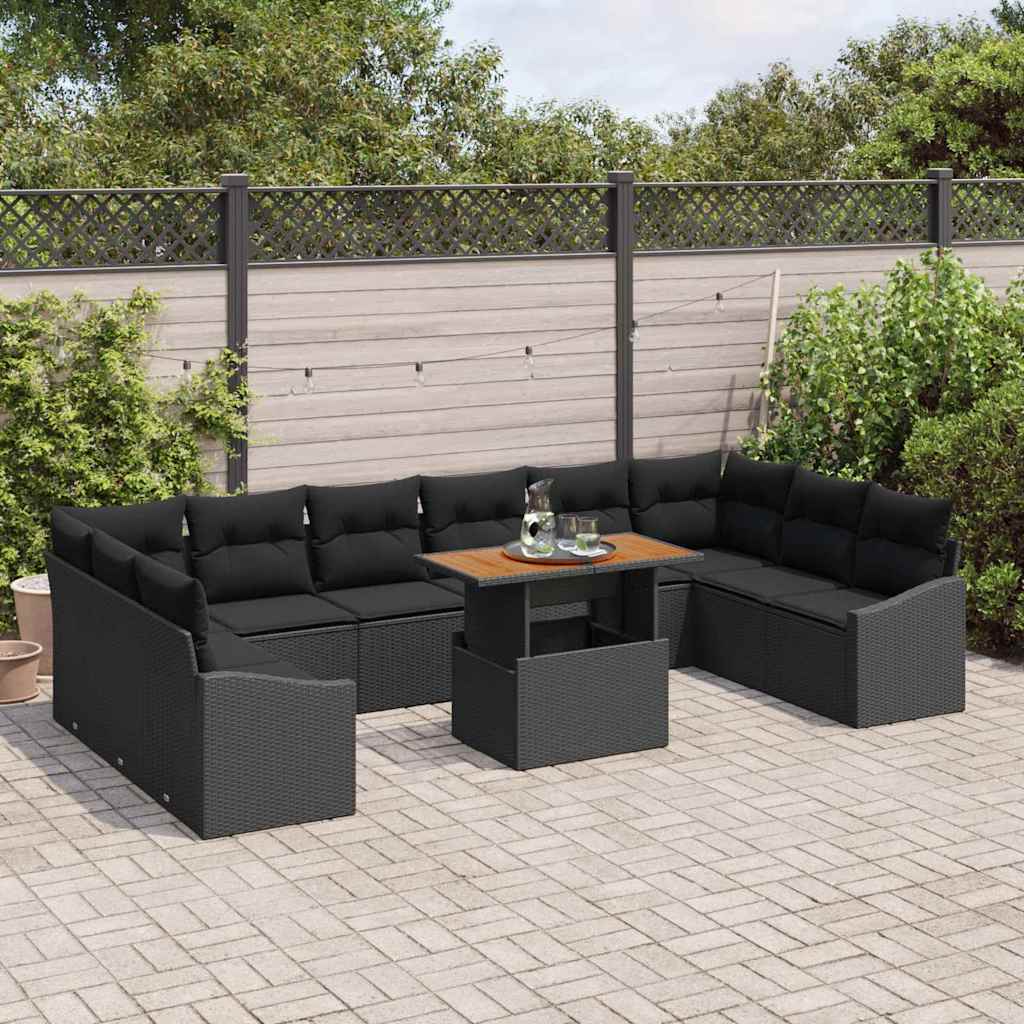 8721158230041_mo-im_en_hd_2 vidaXL Garden Dining Set 11 pcs Black and Brown 100 x 55 x 73 cm - Image 3