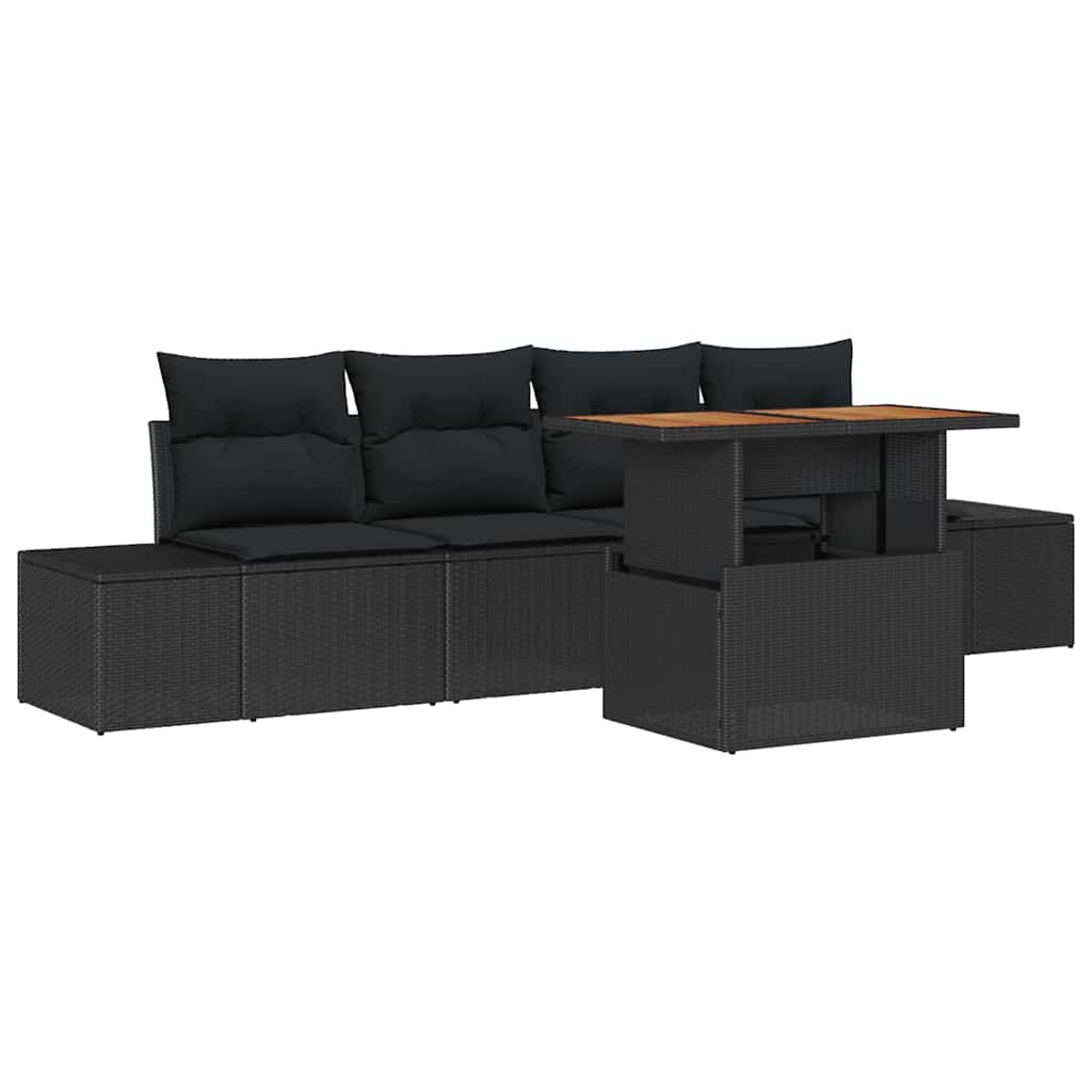 8721158230119_wbg-an-m_en_hd_4 vidaXL Garden Dining Set Manual 5 pcs Black and Brown 100 x 55 x 73 cm - Image 2