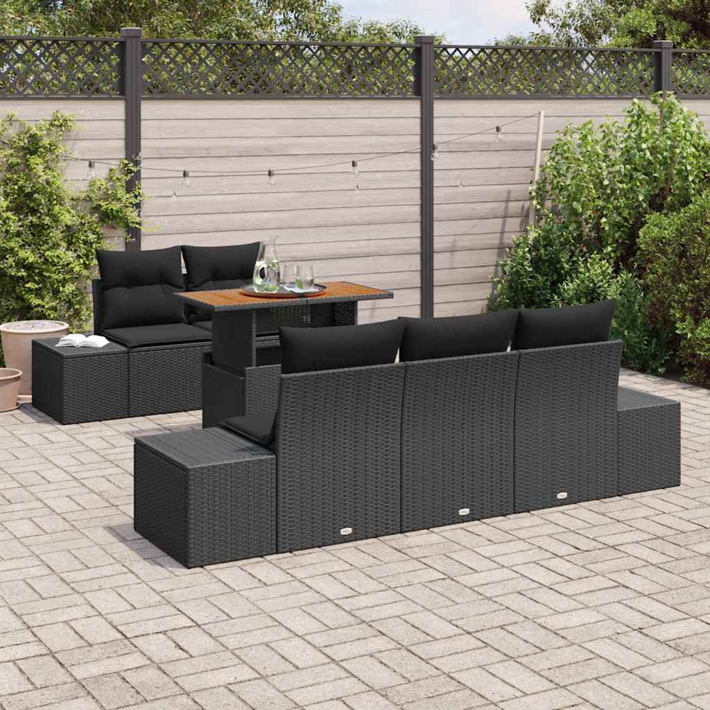 8721158230188_mo-im_en_hd_2 vidaXL Garden Dining Set Manual 6 pcs Black and Brown 100 x 55 x 73 cm - Image 3